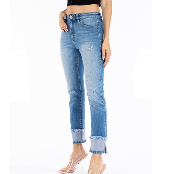 KANCAN Light Washed Distressed Jeans - Picture 3 of 5